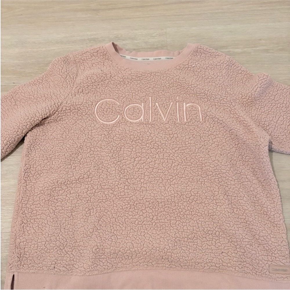 Calvin Pink Sherpa Sweater